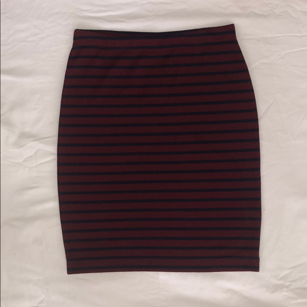 Ace Delivery navy and maroon skirt